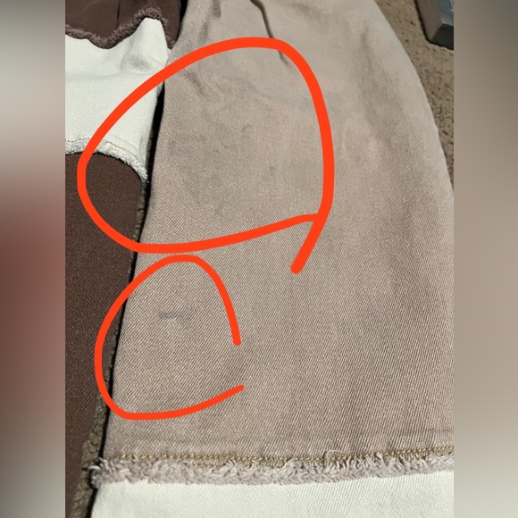 Hollister Patchwork Pants in Brown and Cream. READ DESCRIPTION - Picture 5 of 7